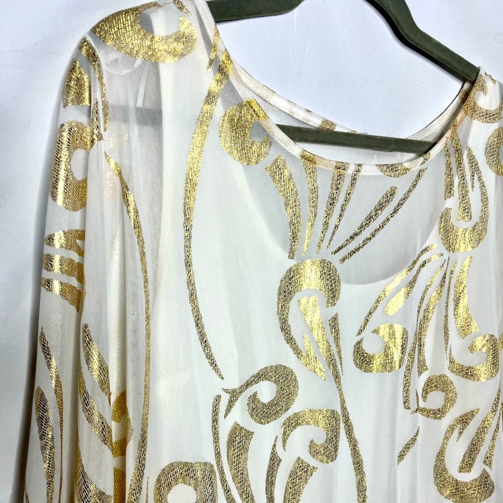 Vintage Cream and Gold EY Boutique Dress - 16